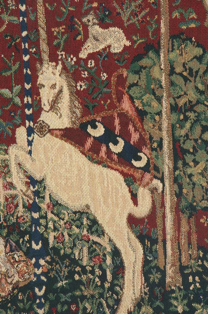 Lady and the Unicorn Taste with Border Belgian Wall Tapestry