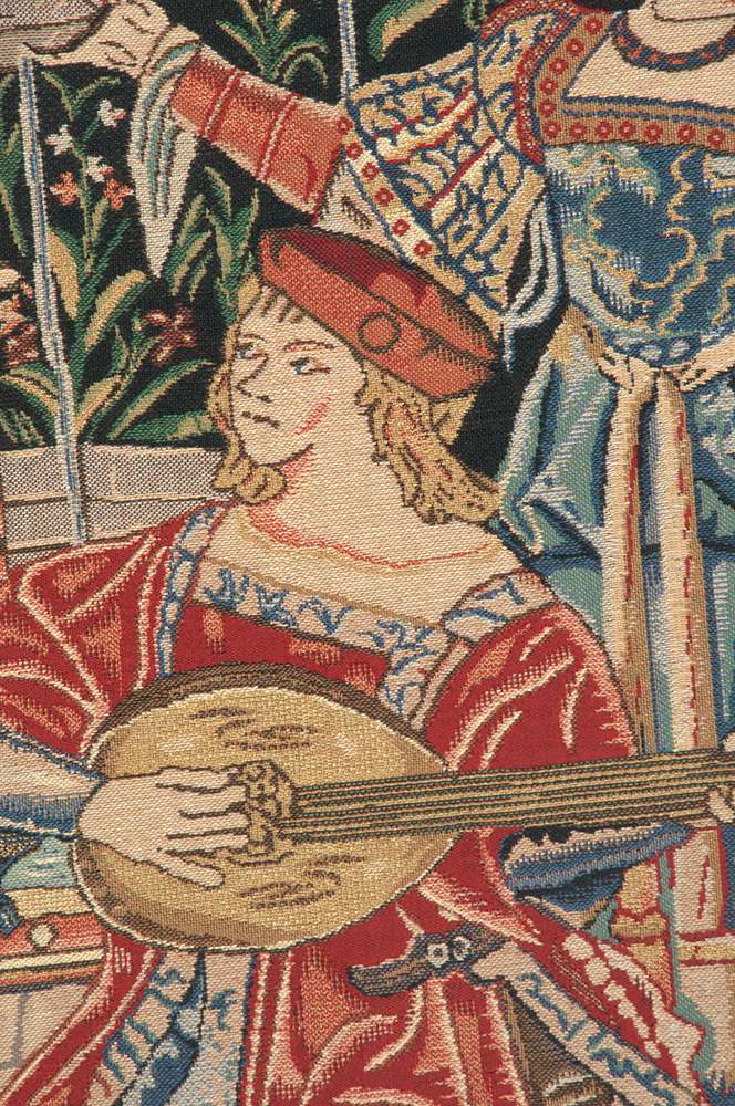 Medieval Concert Belgian Wall Tapestry