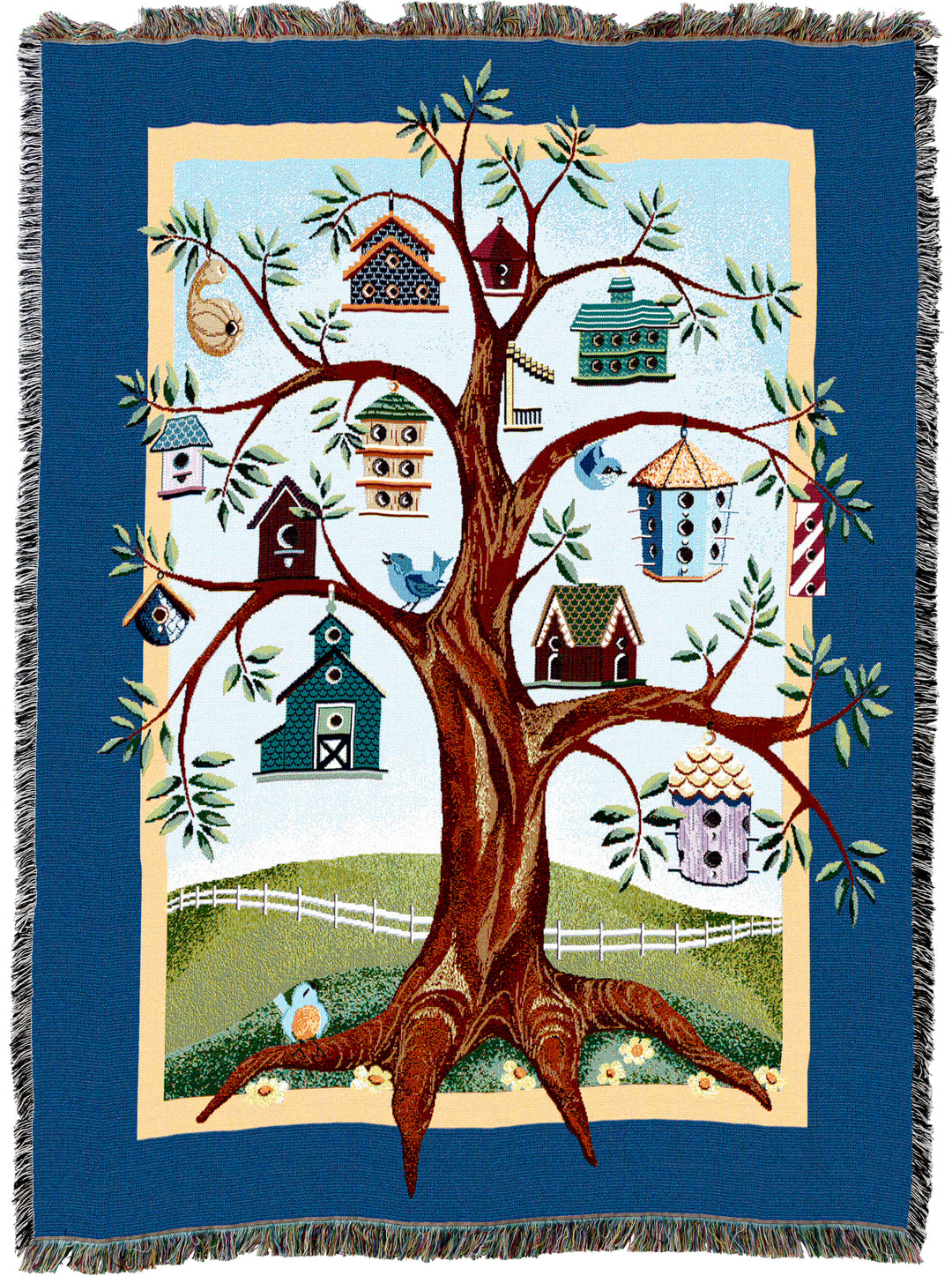 Real Tree Throws Birdhouse Tree Throw