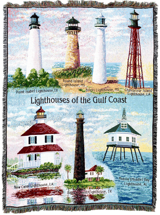 Lighthouses of the Gulf Coast Throw