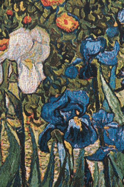 Irises in Garden Van Gogh Belgian Wall Tapestry