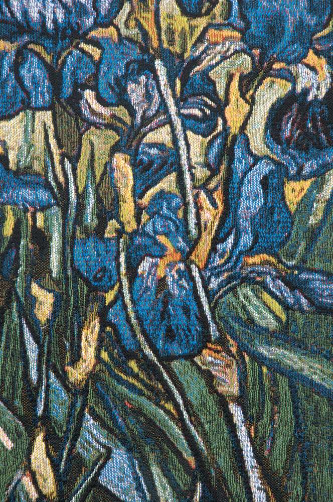 Irises in Garden Van Gogh Belgian Wall Tapestry