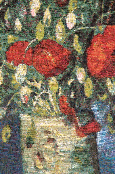 Poppy Flowers Belgian Wall Tapestry