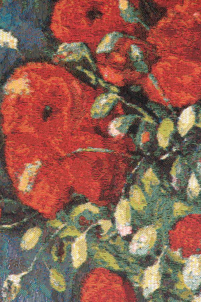 Poppy Flowers Belgian Wall Tapestry