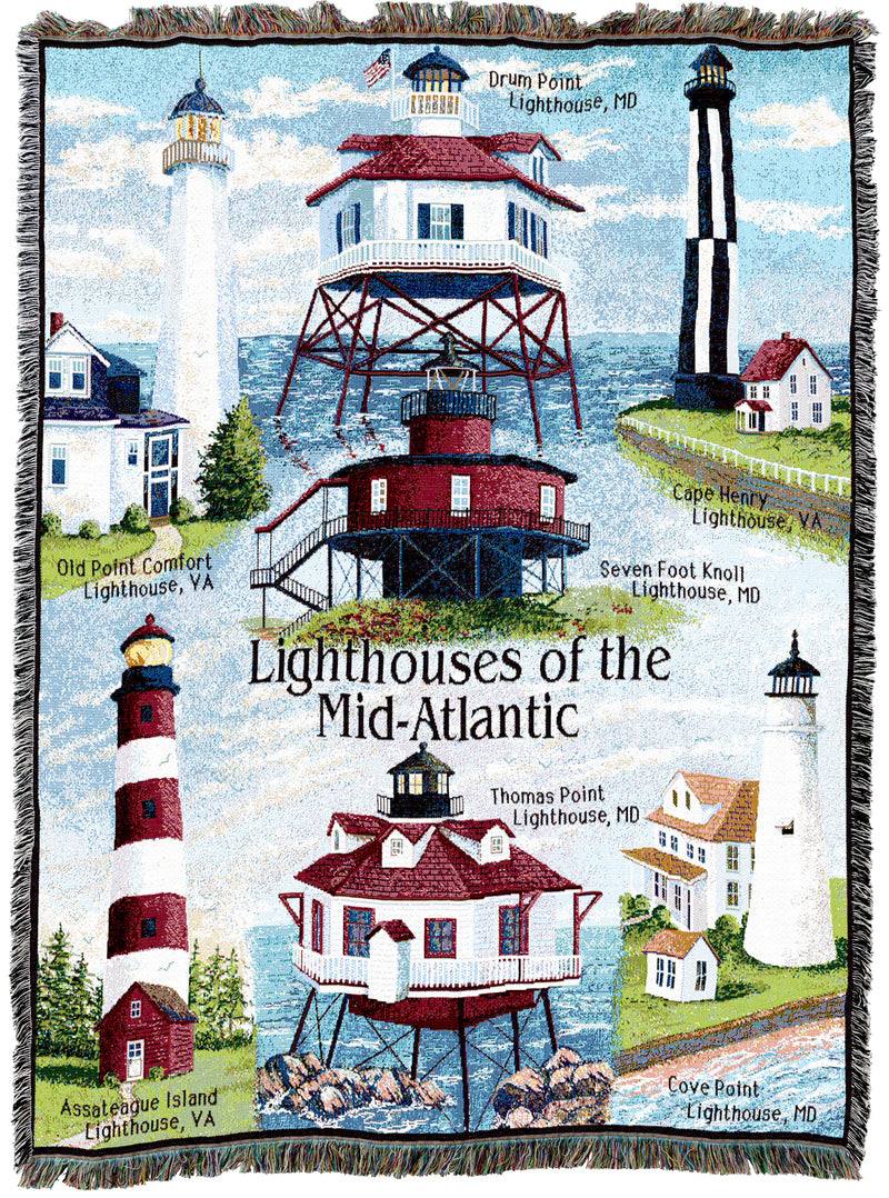 Lighthouses of the Mid-Atlantic Throw