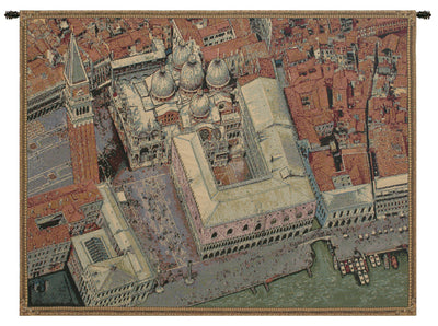 Venice from Above Italian Wall Tapestry