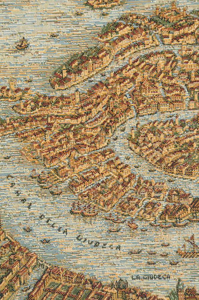 Ancient Map of Venice Italian Wall Tapestry