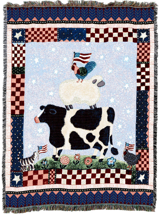 Patriotic Animals Throw