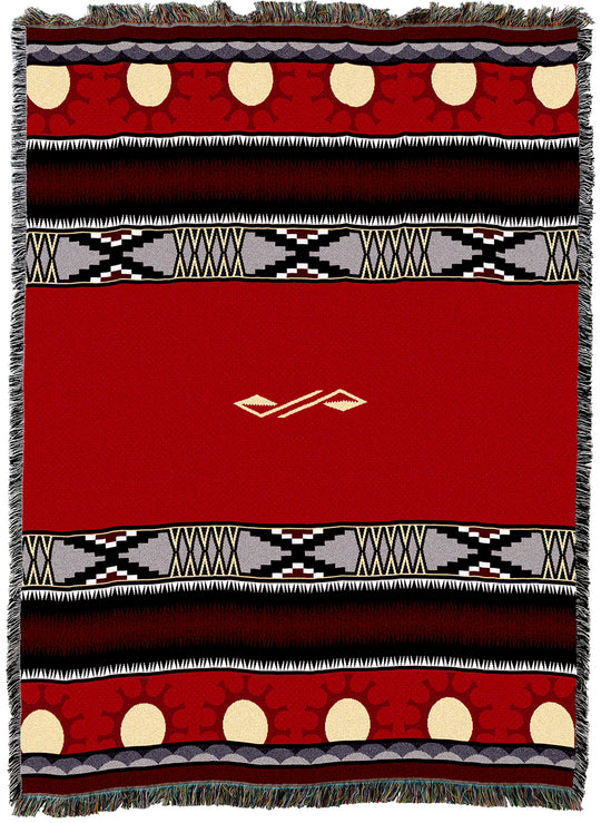 Concho Springs Red Tapestry Throw