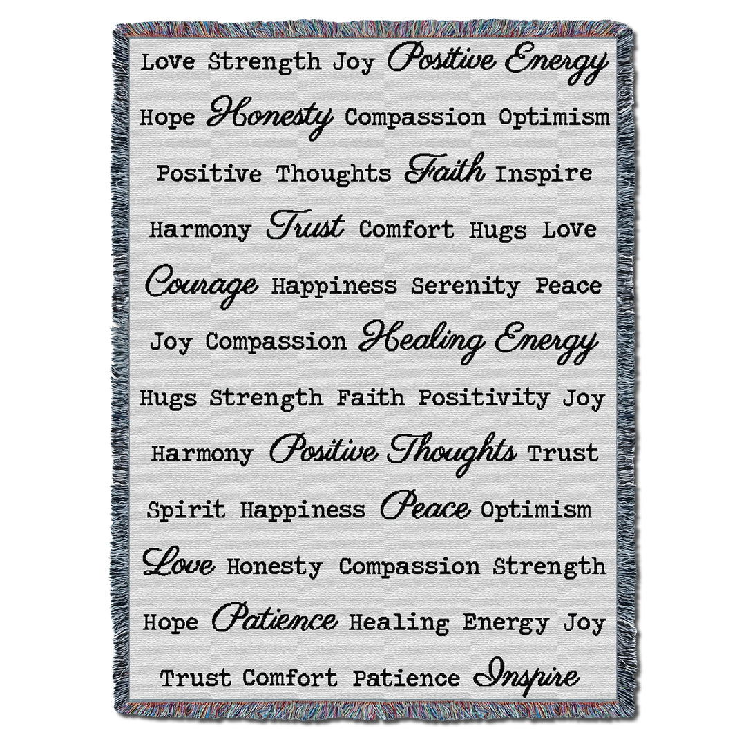 Word Hugs Light Grey 54X70 Throw