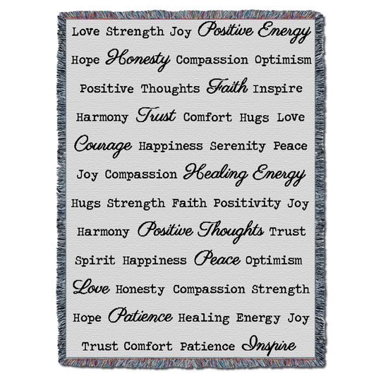 Word Hugs Light Grey 54X70 Throw