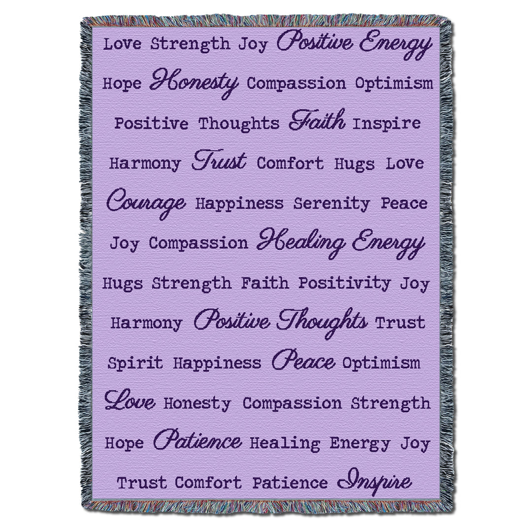 Word Hugs Lilac 54X70 Throw