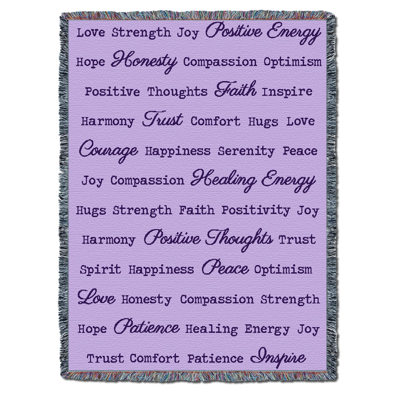 Word Hugs Lilac 54X70 Throw