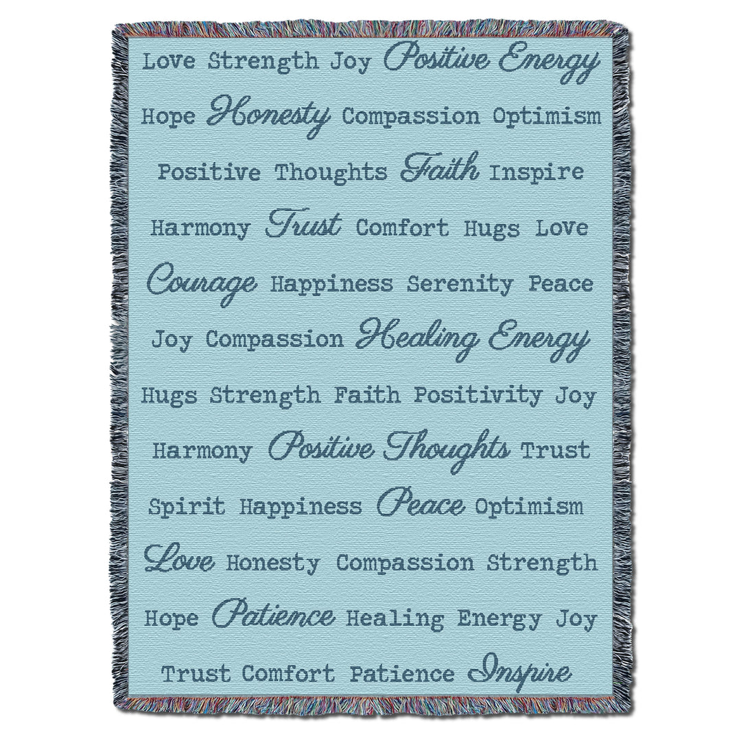 Word Hugs Light Teal 54X70 Throw