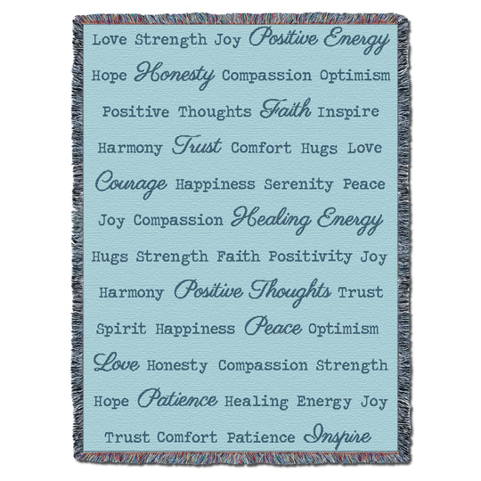 Word Hugs Light Teal 54X70 Throw