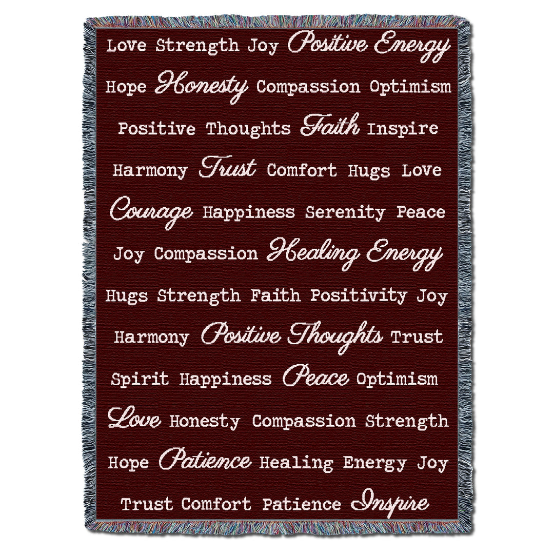 Word Hugs Brown 54X70 Throw
