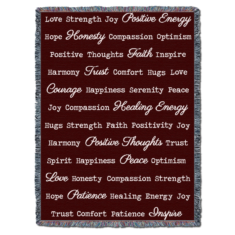 Word Hugs Brown 54X70 Throw