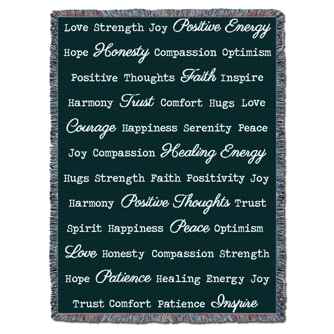 Word Hugs Dark Teal 54X70 Throw