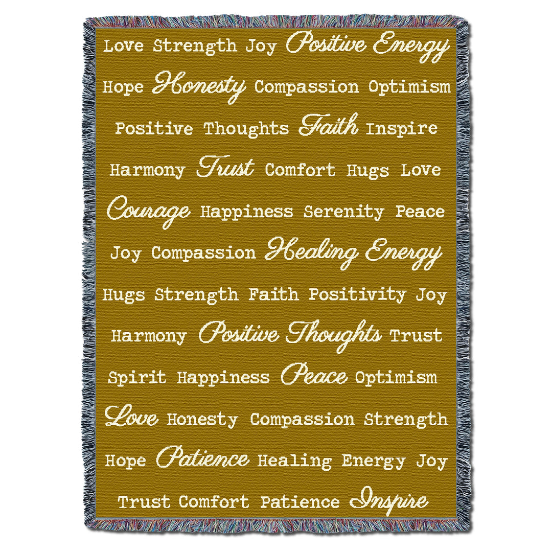 Word Hugs Gold 54X70 Throw