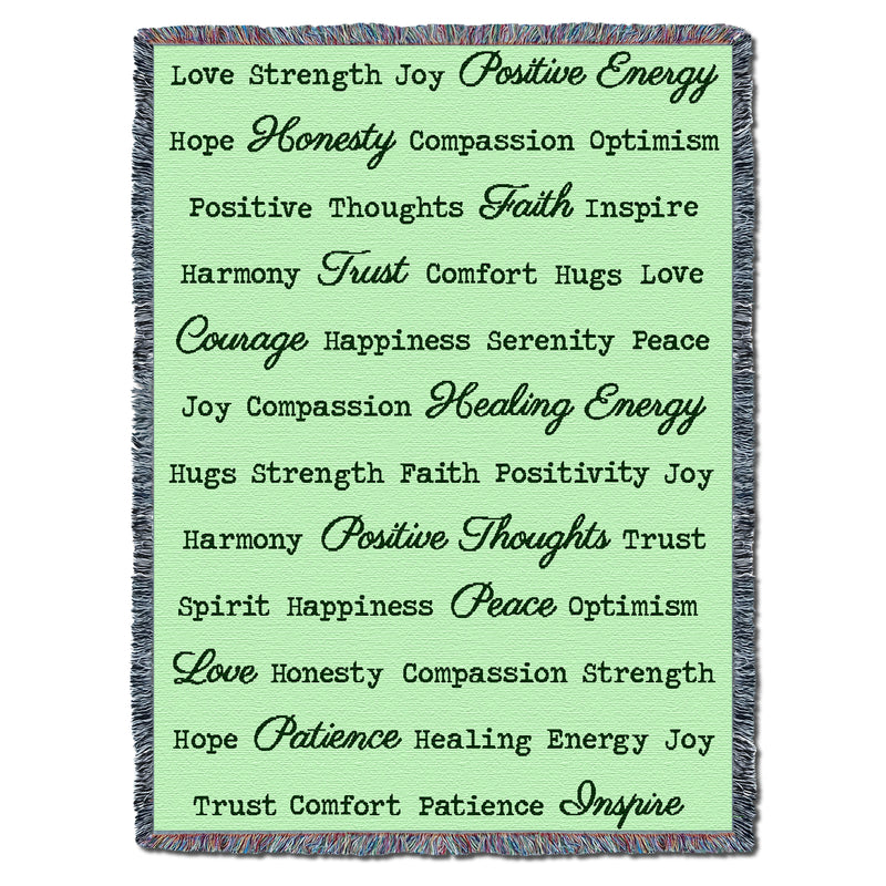Word Hugs Mint 54X70 Throw