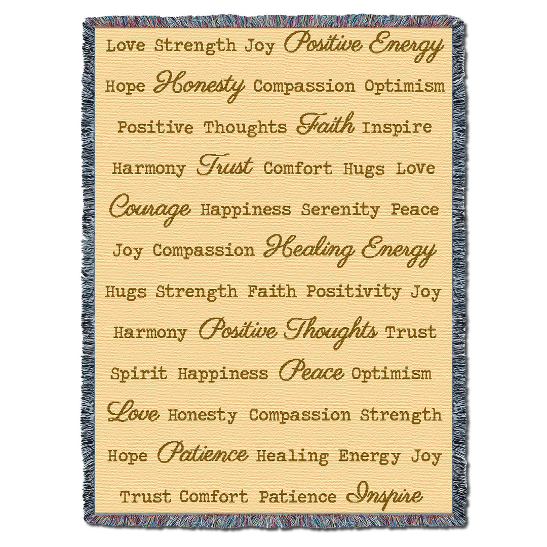 Word Hugs Cream 54X70 Throw