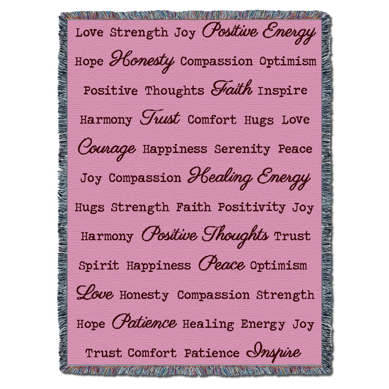 Word Hugs Berry 54X70 Throw