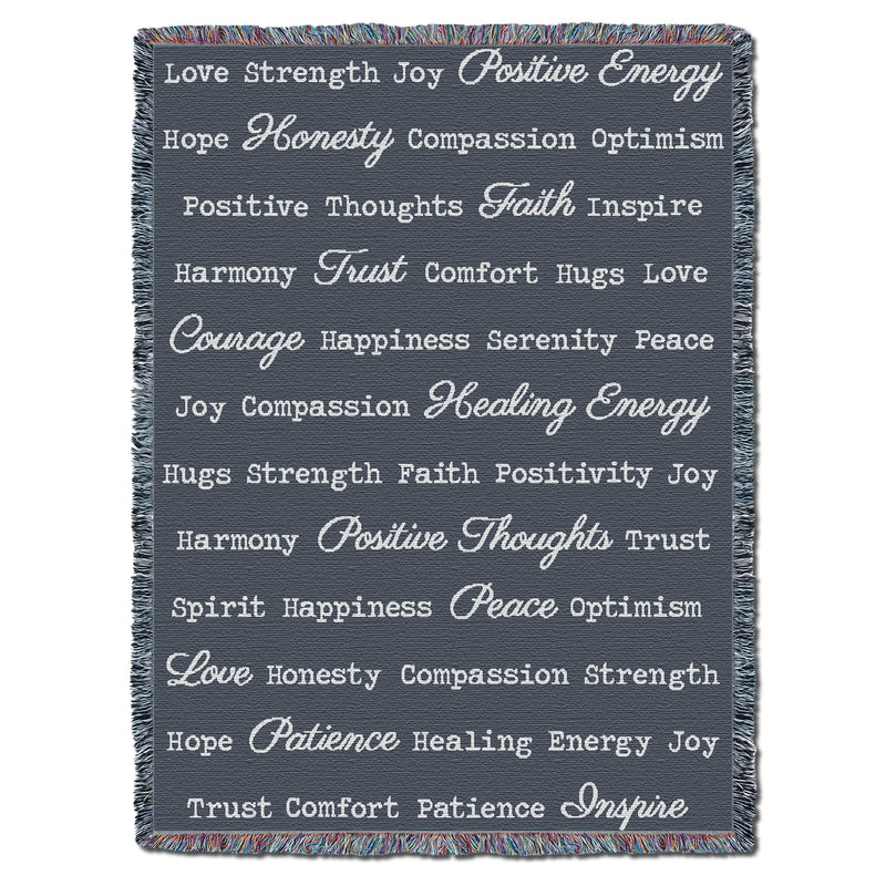 Word Hugs Dark Grey 54X70 Throw