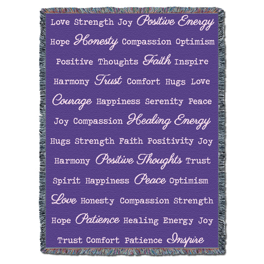 Word Hugs Purple 54X70 Throw