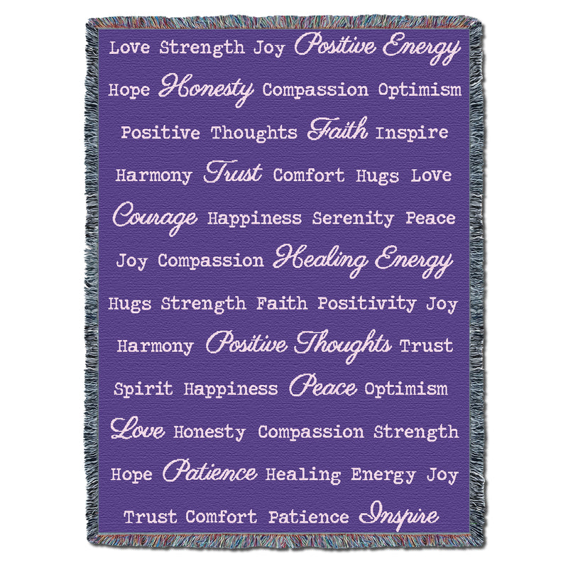 Word Hugs Purple 54X70 Throw