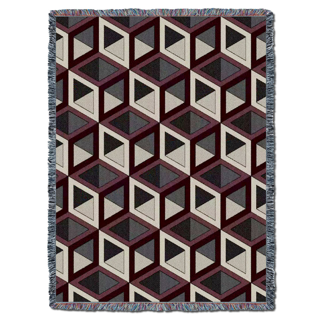 Blocks Red Throw