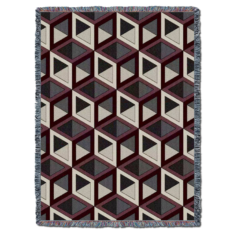 Blocks Red Throw