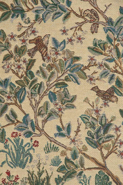 Tree of Life Beige William Morris Belgian Wall Tapestry