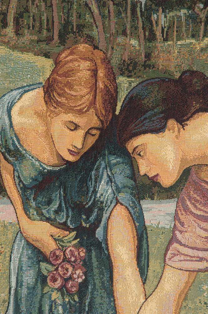 Gathering Rose Buds Italian Wall Tapestry