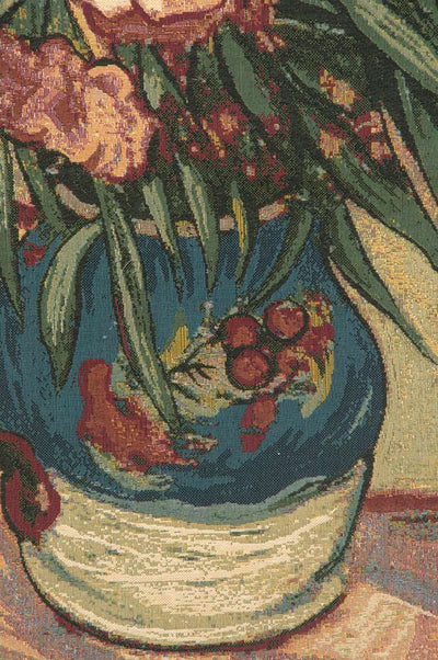 Oleanders and Books Italialn Wall Tapestry