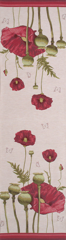 Poppy White/Cream  French Table Runner