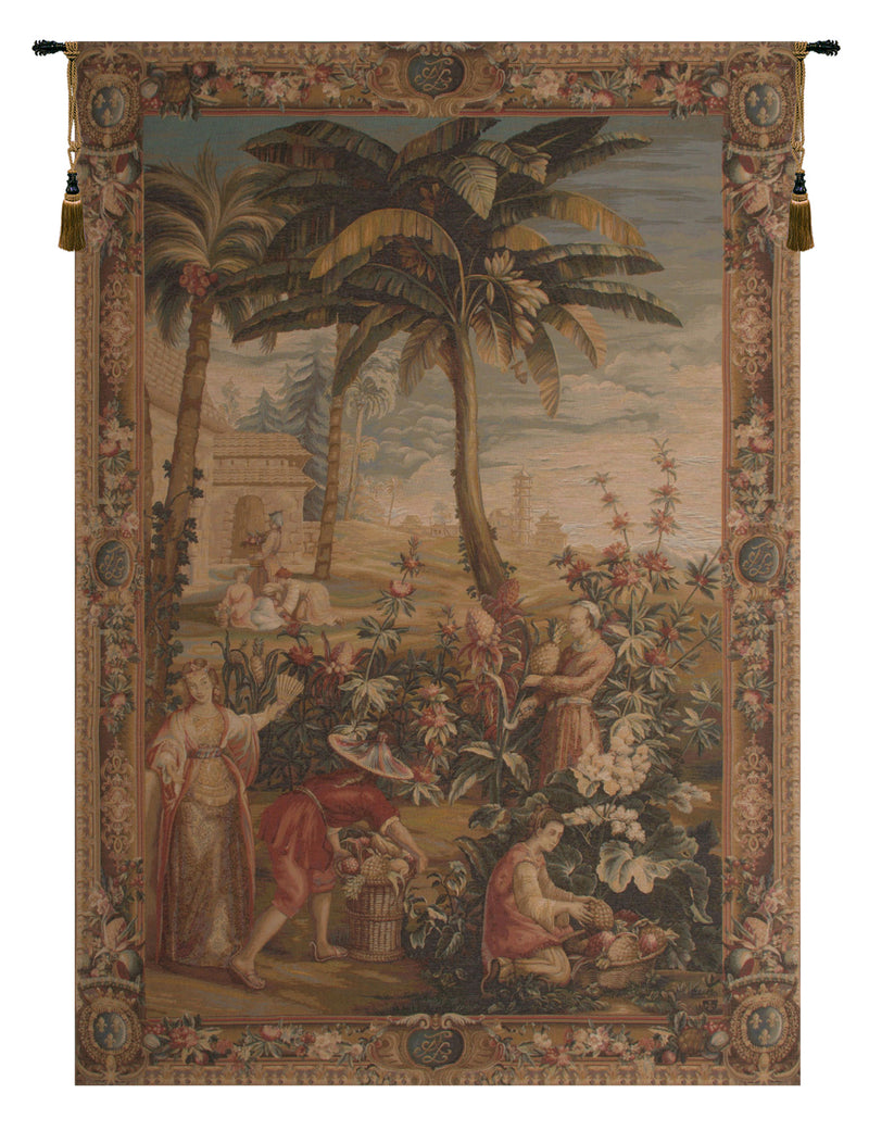 La Recolte des Ananas I French Wall Tapestry