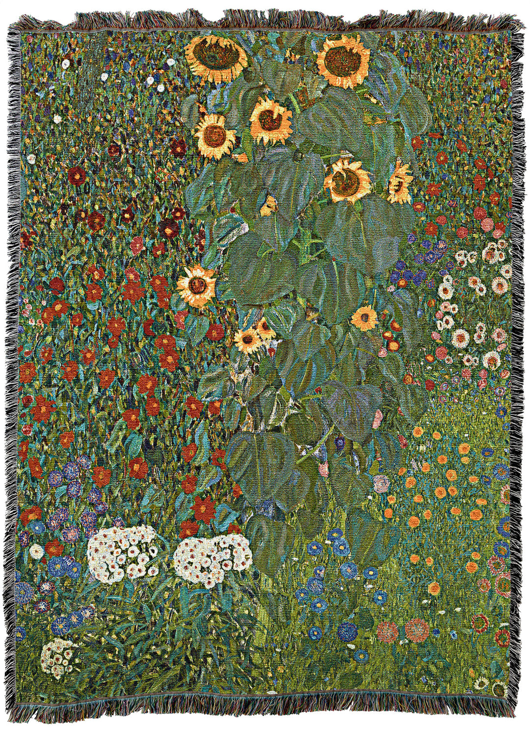 Farm Garden with Sunflowers Throw