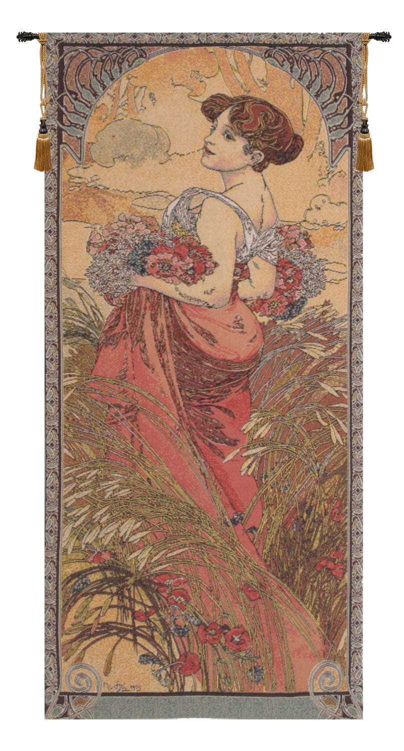 Mucha Summer I European Wall Tapestry