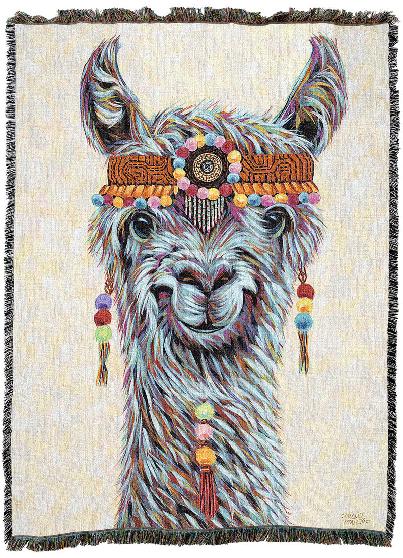 Hippie Llama Throw