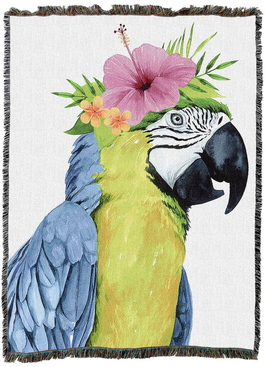 Parrot Flower Crown Throw