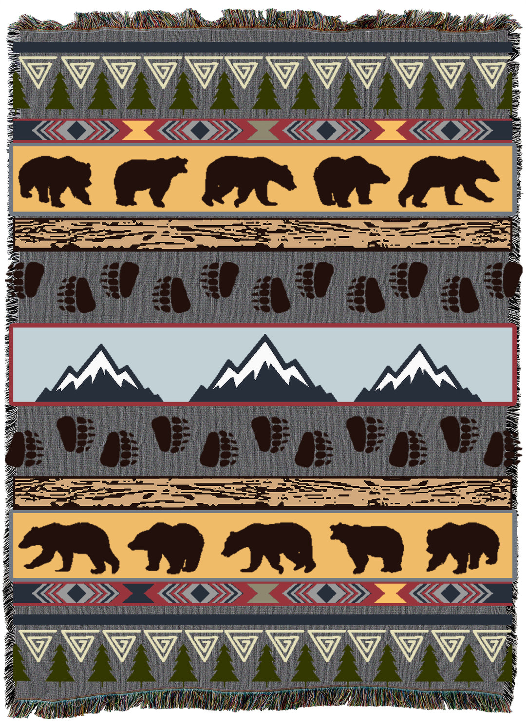 Lodge Pattern Grey Throw
