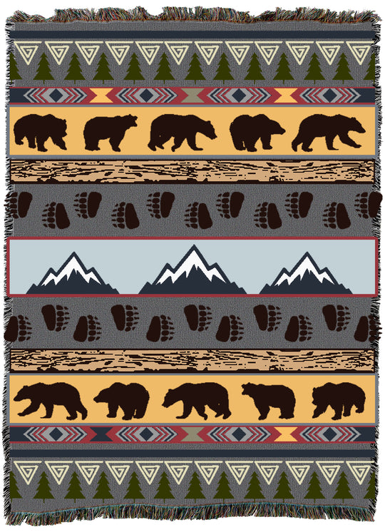 Lodge Pattern Grey Throw