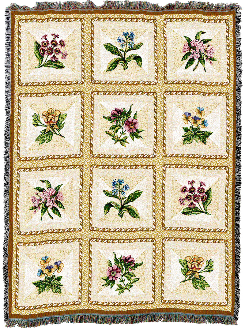 French Floral Throw