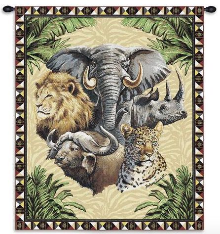 Big Five Safari Wall Tapestry