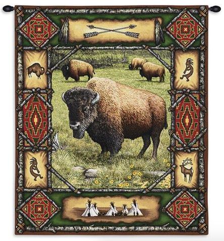 Buffalo Lodge Wall Tapestry