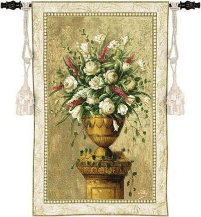Bouqeut of Flowers on Stand Wall Tapestry