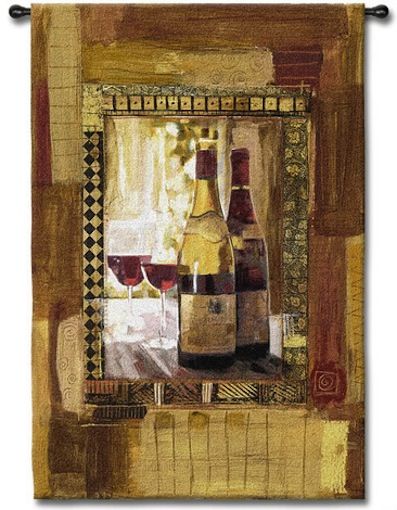 Abstract Wine Bottles I Wall Tapestry