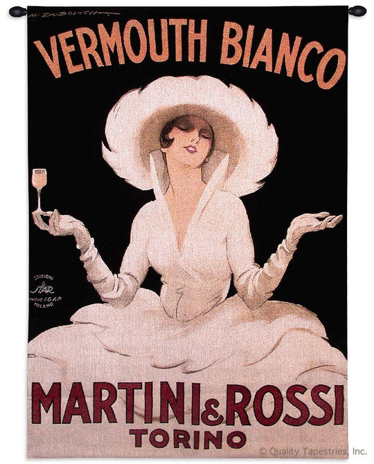 Vermouth Bianco Vintage Poster Wall Tapestry