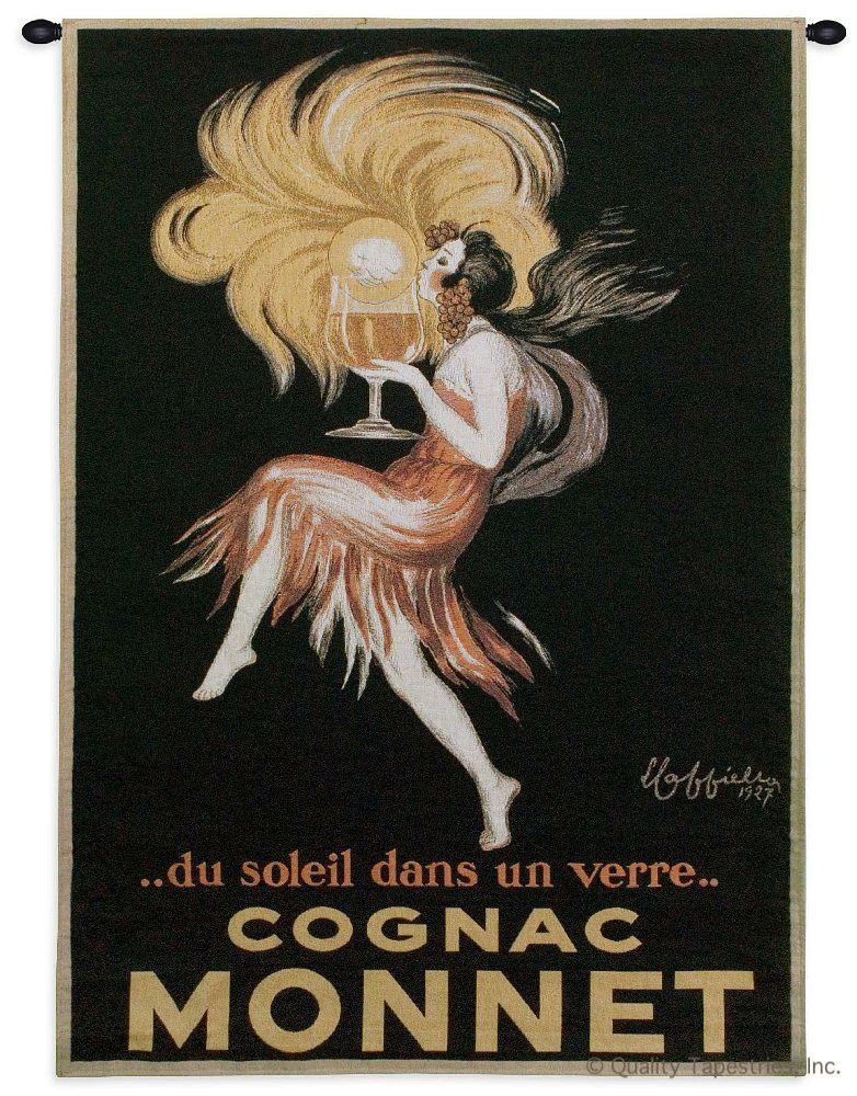 Cognac Monnet Vintage Poster Wall Tapestry