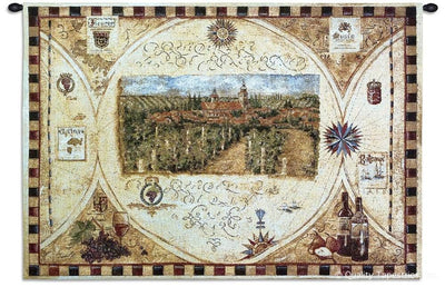 Wine Country Hilltop Winery Wall Tapestry